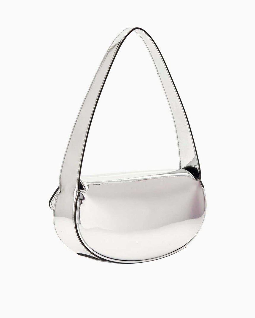 Guess Arnela Flap Rugan Omuz Çantası Silver