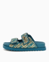 Guess Fadelizz Çift Bantlı Terlik Teal