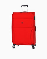 Benetton Logo Detaylı Büyük Boy Kumaş Valiz Kırmızı