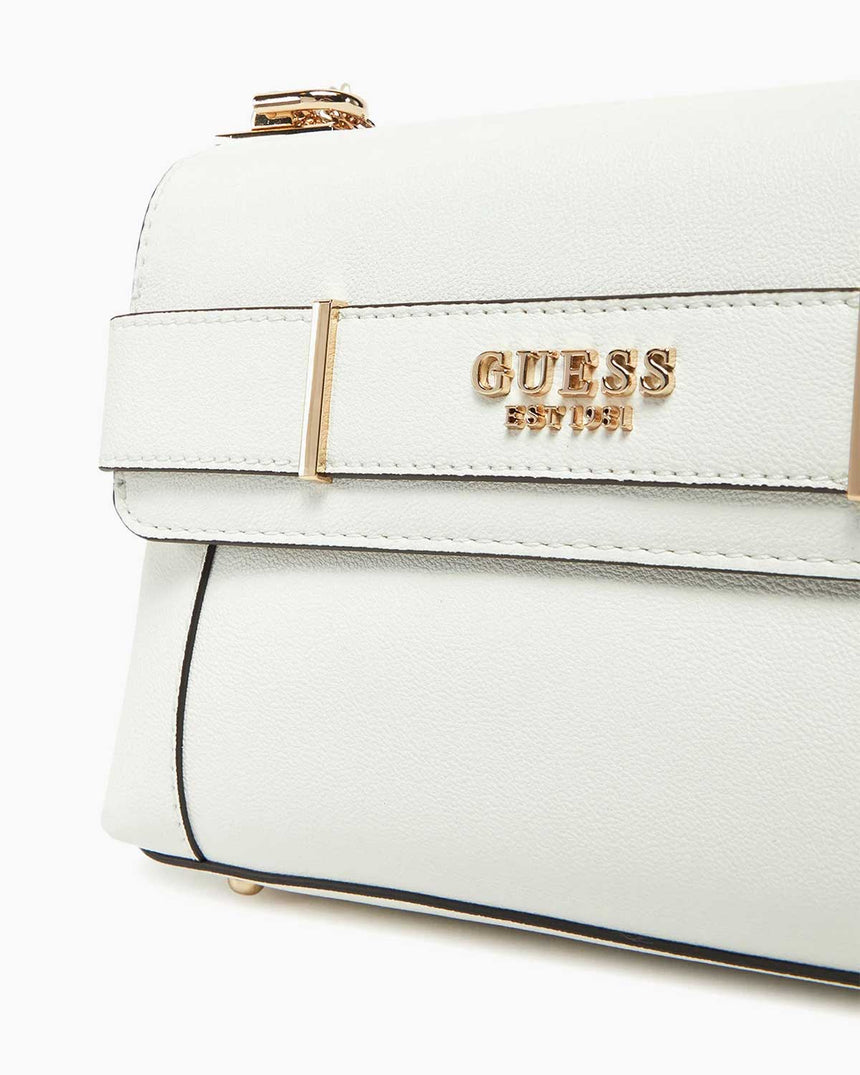 Guess Anadela Zincir Detaylı Omuz Çantası White