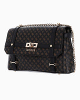 Guess Emilee Zincirli Çapraz Askılı Çanta Mocha Logo