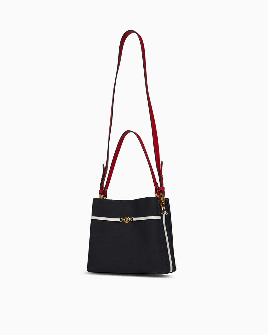 Us Polo Assn Logo Detaylı El Çantası Lacivert - Kırmızı - Beyaz