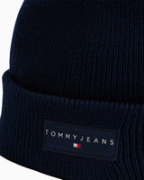 Tommy Hilfiger Çizgisel Logolu Erkek Bere Dark Night Navy