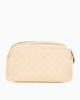 Guess Double Zip Makyaj Çantası Ivory