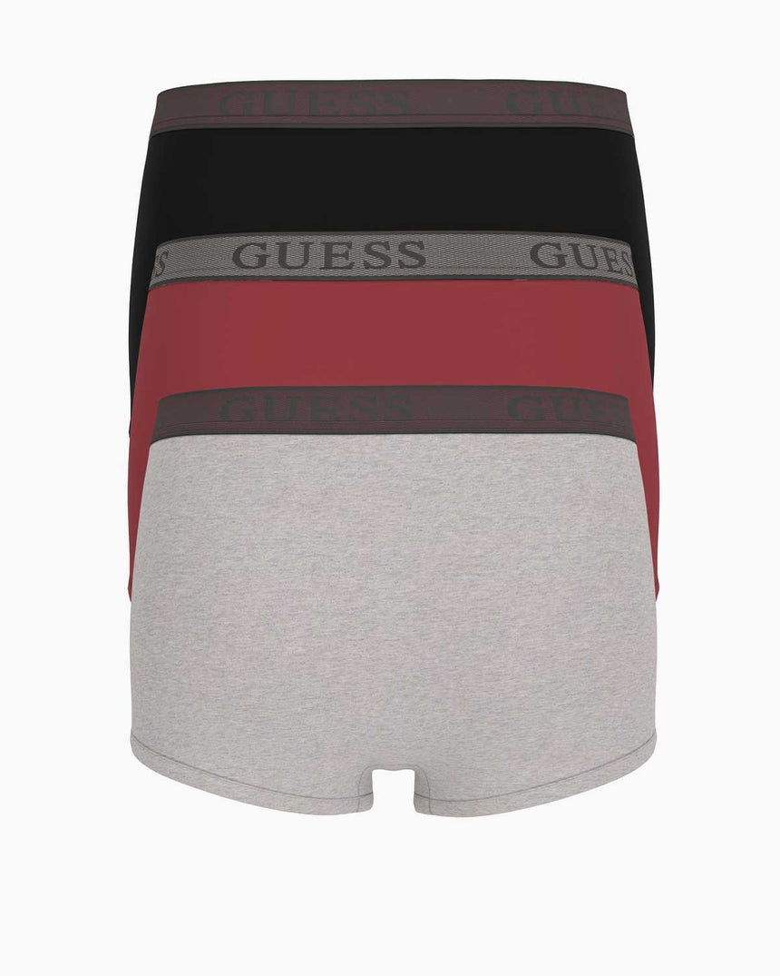 Guess Joe Erkek 3lü Boxer Paketi Black Red Grey Combo