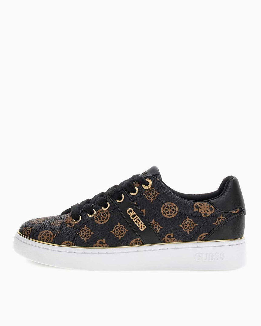 Guess Britz Kadın Logolu Sneaker Black Brown