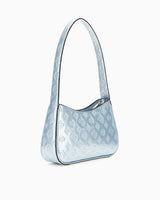 Guess Arnela Top Zip Rugan Omuz Çantası Powder Blue Logo