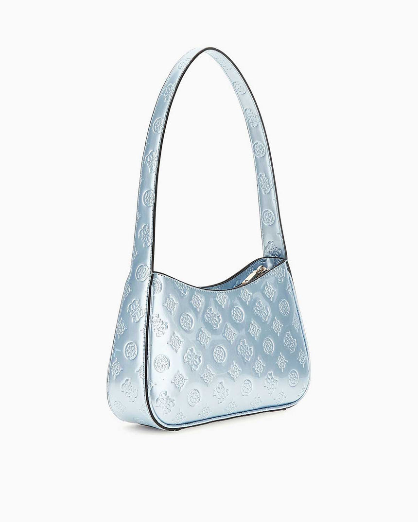 Guess Arnela Top Zip Rugan Omuz Çantası Powder Blue Logo