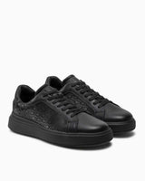 Calvin Klein Lor Top Lace Up Lth Mono Erkek Sneaker Triple Black Mono