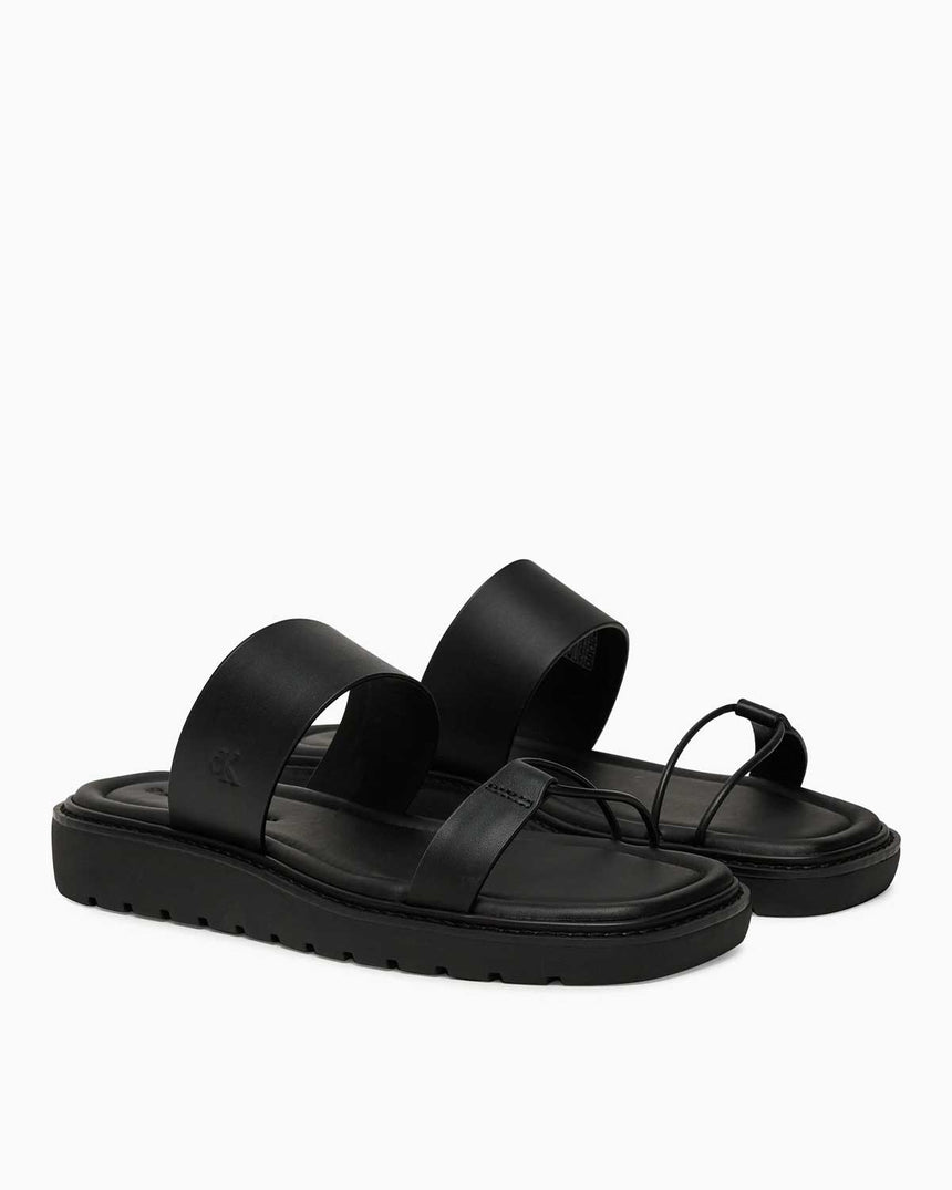 Calvin Klein Zadar Halat Detaylı Yumuşak Kadın Sandalet CK Black