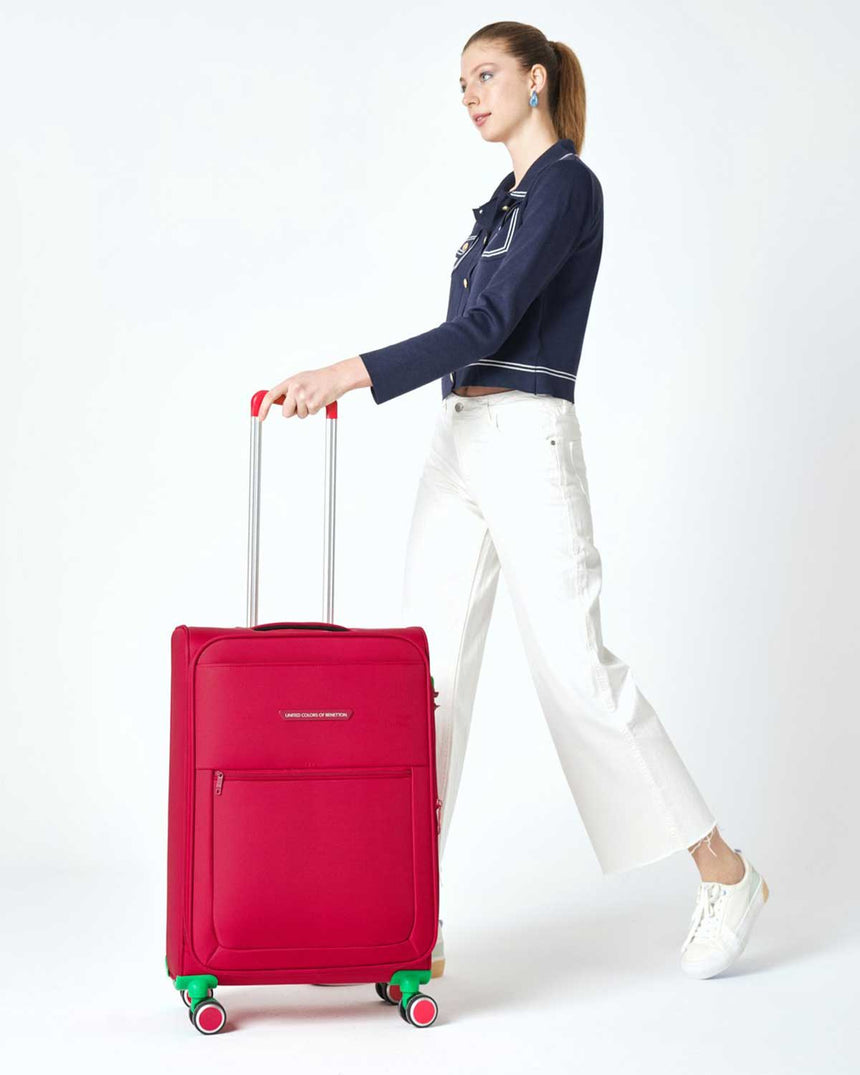 Benetton Orta Boy Valiz Kırmızı