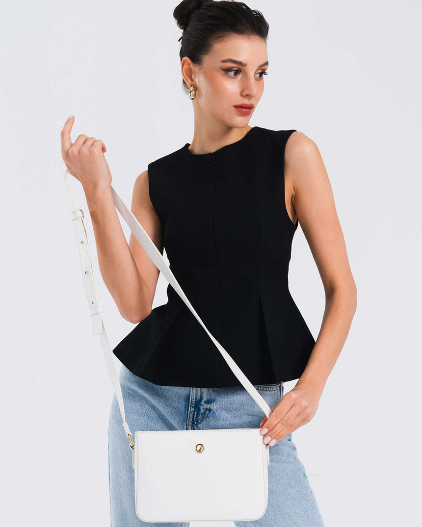 Nautica Ayarlanabilir Çapraz Askılı Çanta Beyaz