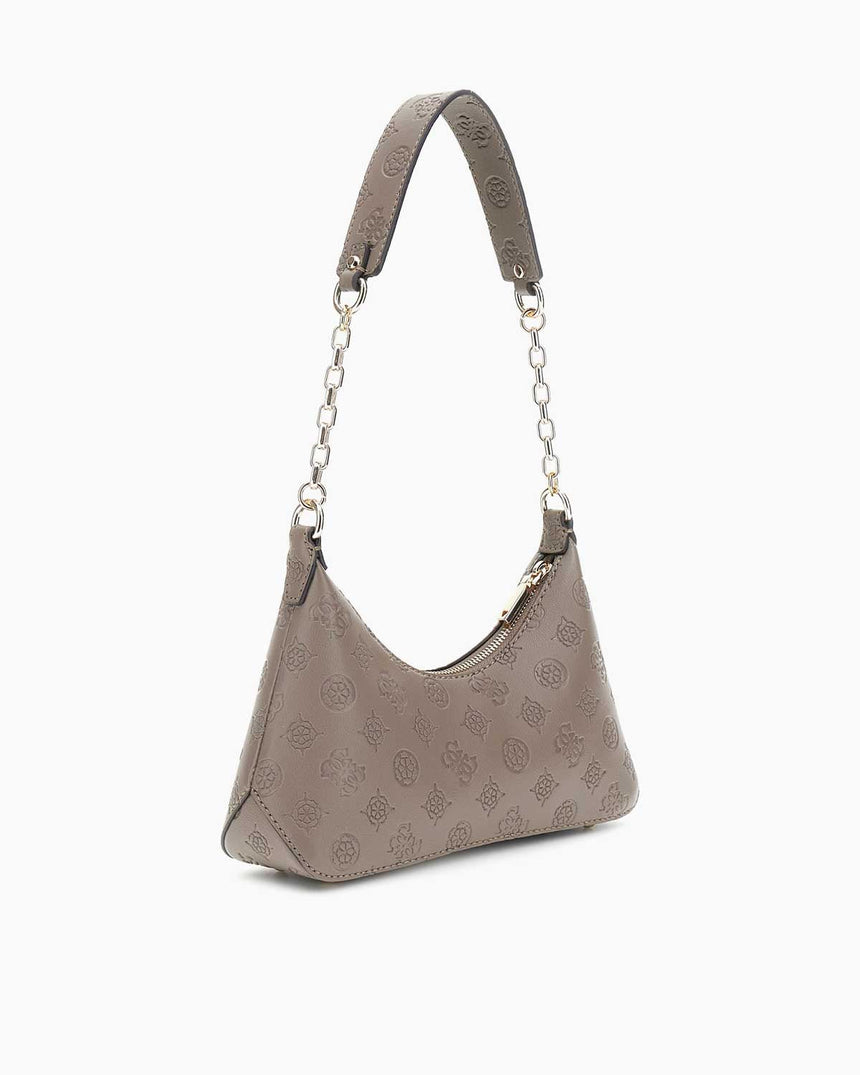 Guess Gerty Zincir Detaylı Omuz Çantası Dark Taupe