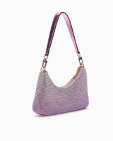 Guess Zalina Taşlı Omuz Çantası Orchid