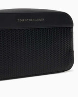 Tommy Hilfiger Örgü Desenli Erkek Washbag Black