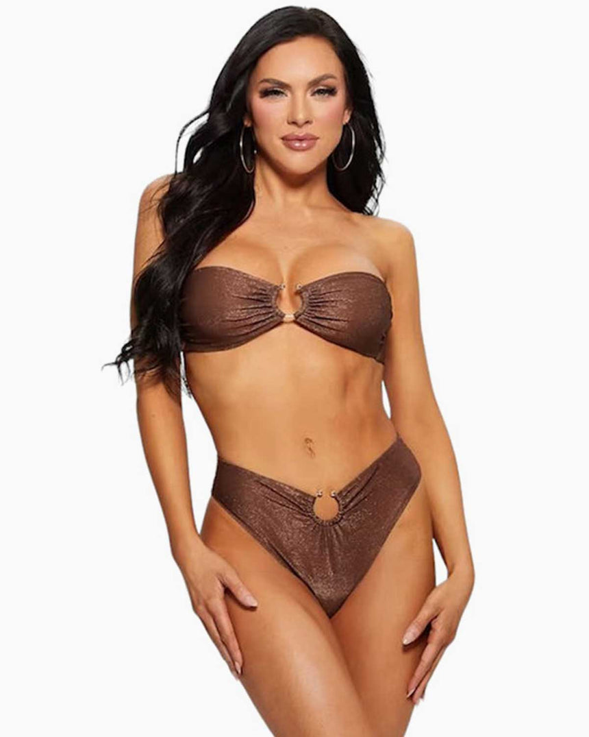 Guess Bandeau Removable Bikini Üstü Java Brown