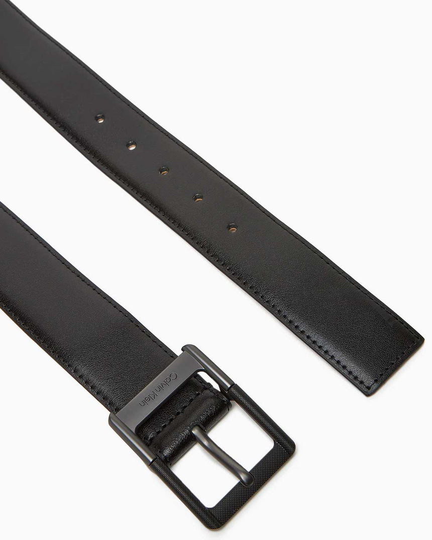 Calvin Klein Klasik Tokalı 38mm Erkek Kemer Black/Black & Matte Gunmetal
