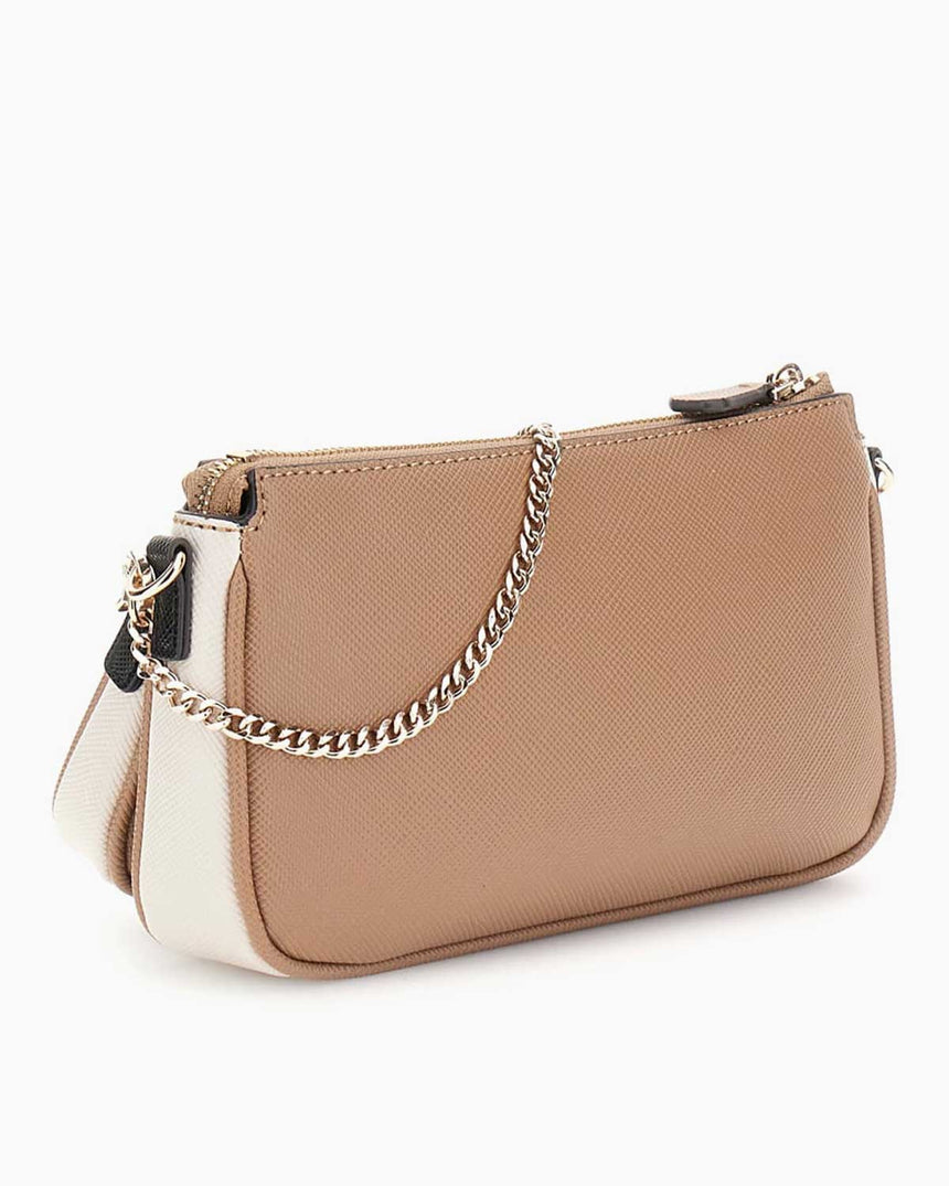 Guess Bramina Noelle II İki Torbalı Kadın Çapraz Askılı Çanta Tan Multi