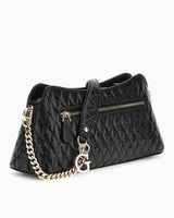 Guess Betula Zincir Detaylı Parlak Omuz Çantası Black