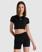 New Balance Kadın Crop Tshirt Siyah