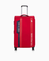 Us Polo Assn Şerit Detaylı Büyük Boy Valiz Kırmızı