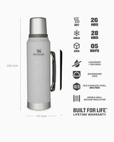 Stanley Efsane Klasik Seri-1 Litre Vakumlu Çelik Termos Ash
