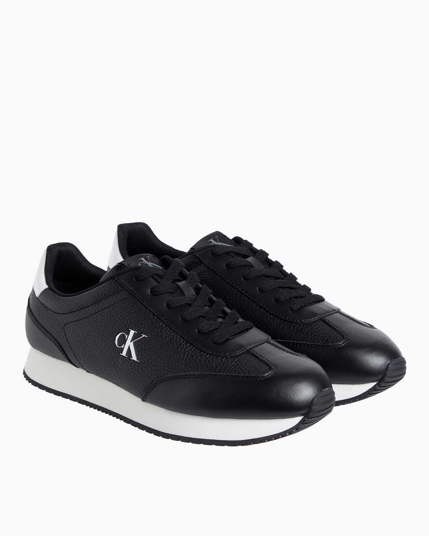 Calvin Klein Runner Lace Up Sneaker Black/Bright White