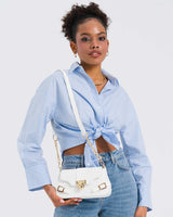 Us Polo Assn Logo Detaylı Çapraz Askılı Çanta Beyaz