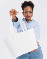 Us Polo Assn Logo Baskılı Omuz Çantası Beyaz