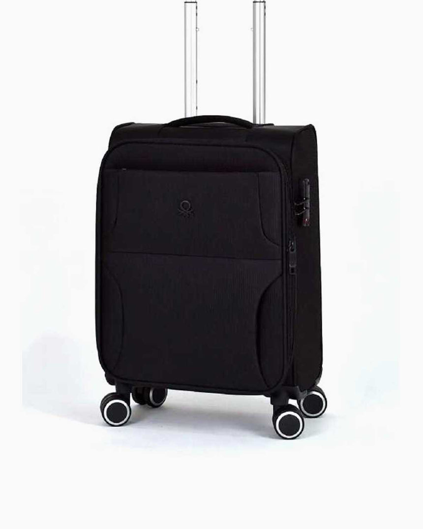 Benetton Logo Detaylı Kabin Boy Kumaş Valiz