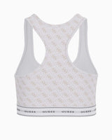 Gues Carrie Monogram Logolu Bralette Pure White