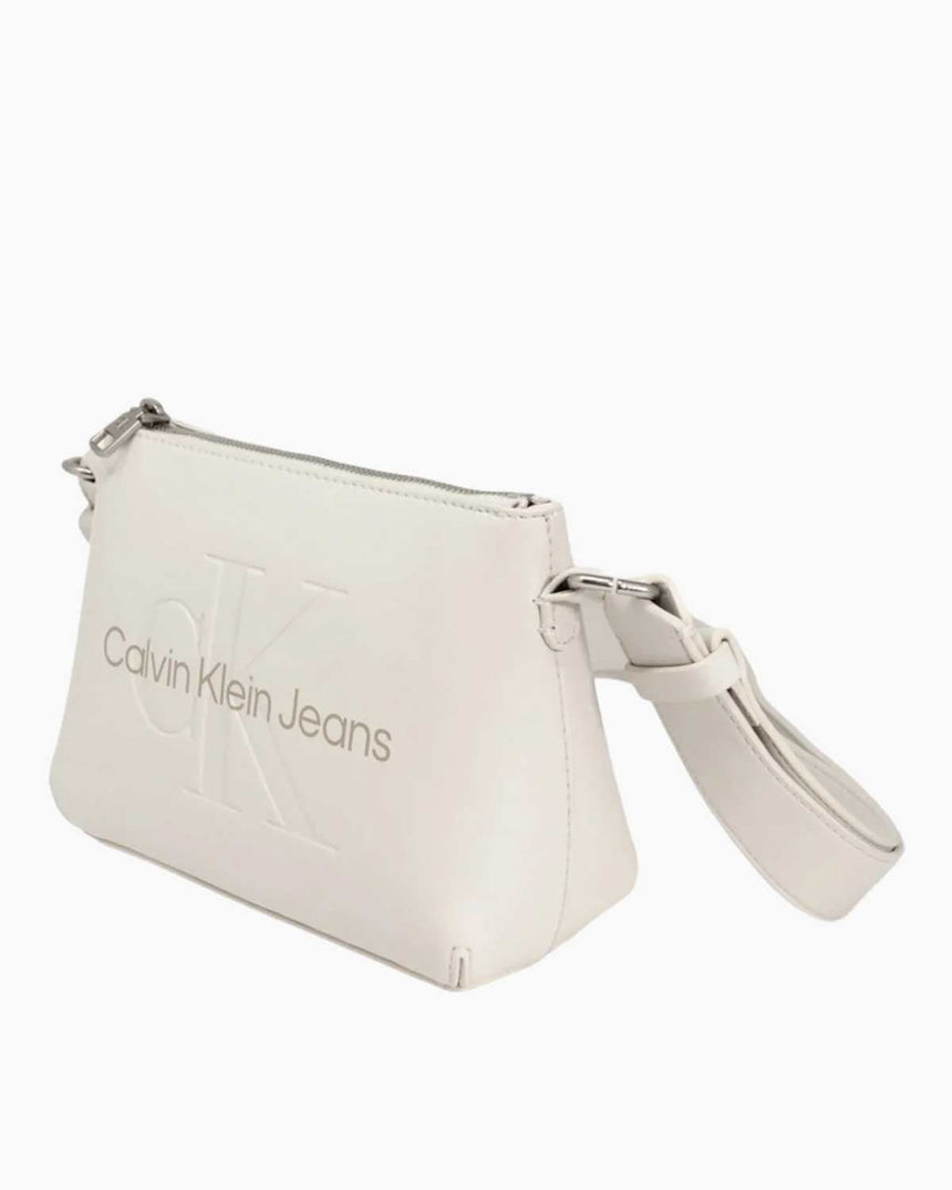 Calvin Klein Jeans Sculpted Camera Pouch Çapraz Askılı Çanta Eggshell