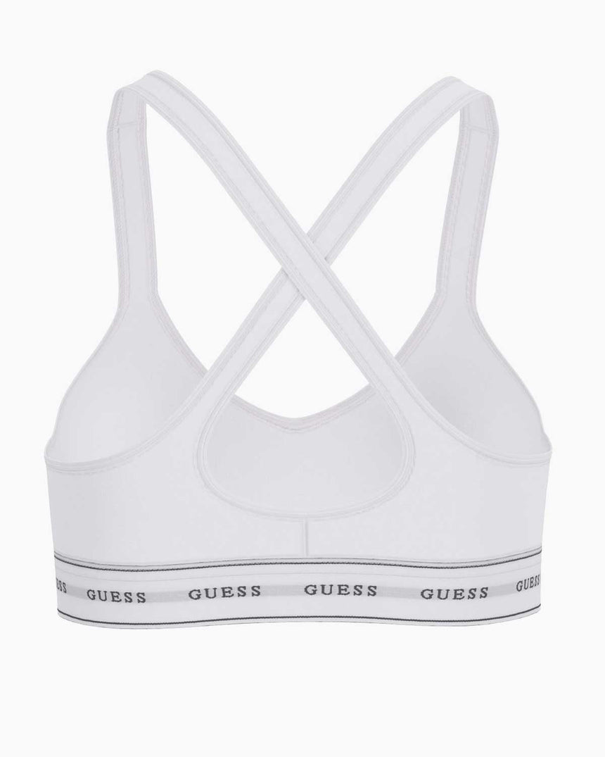 Guess Carrie Padded Triangle Bralet Pure Wgite