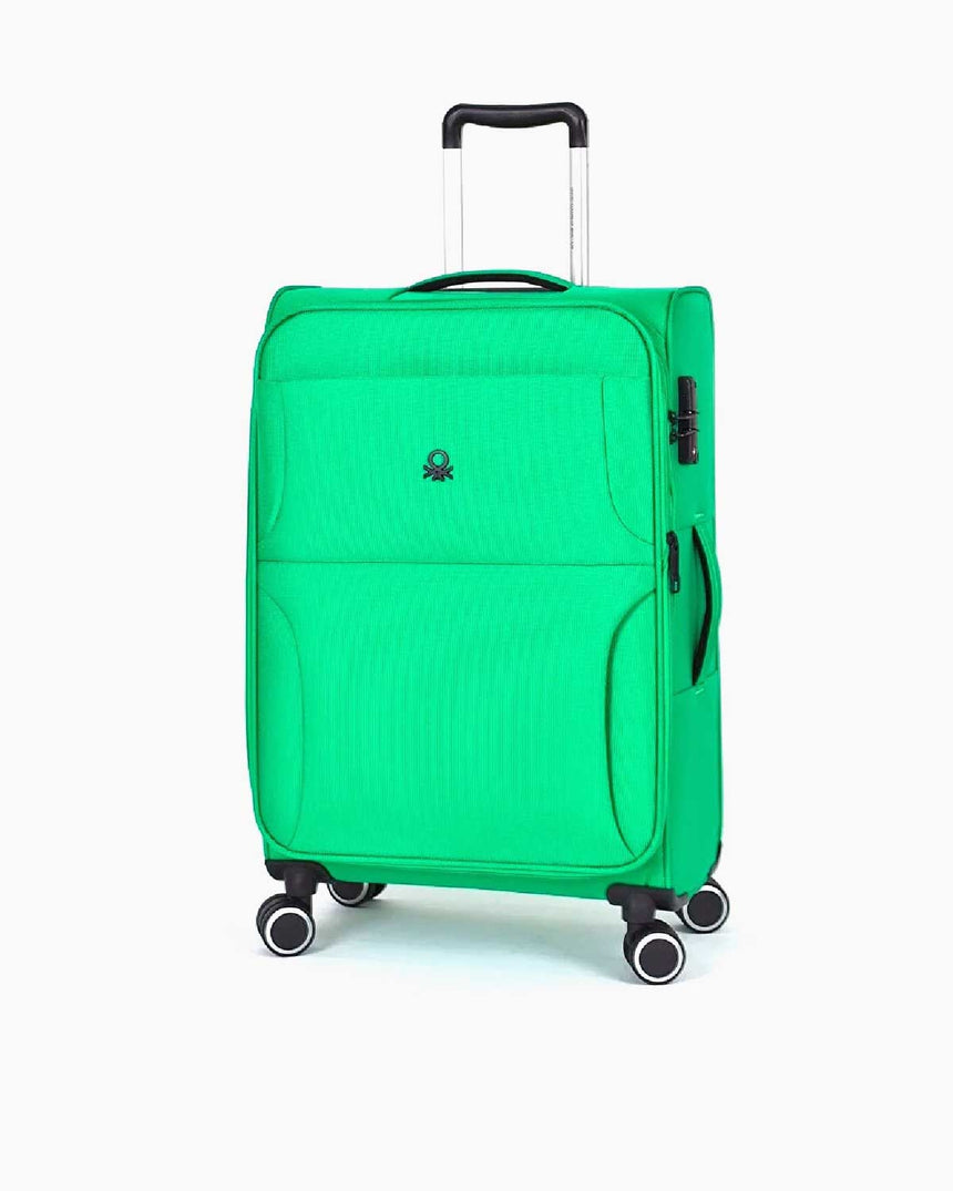 Benetton Logo Detaylı Kabin Boy Kumaş Valiz