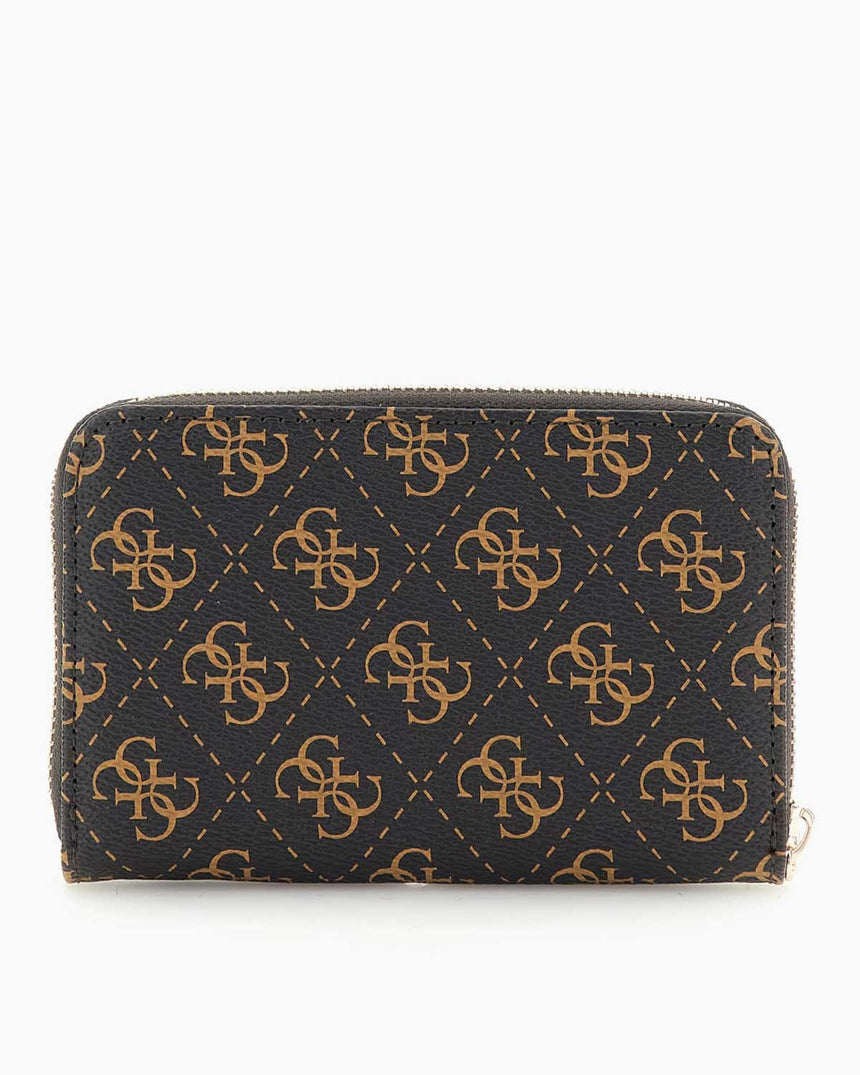 Guess Laurel Slg Medium Logolu Cüzdan Brown Logo