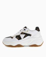 Guess Hapyy Monogram Logo Detaylı Sneaker White Brown