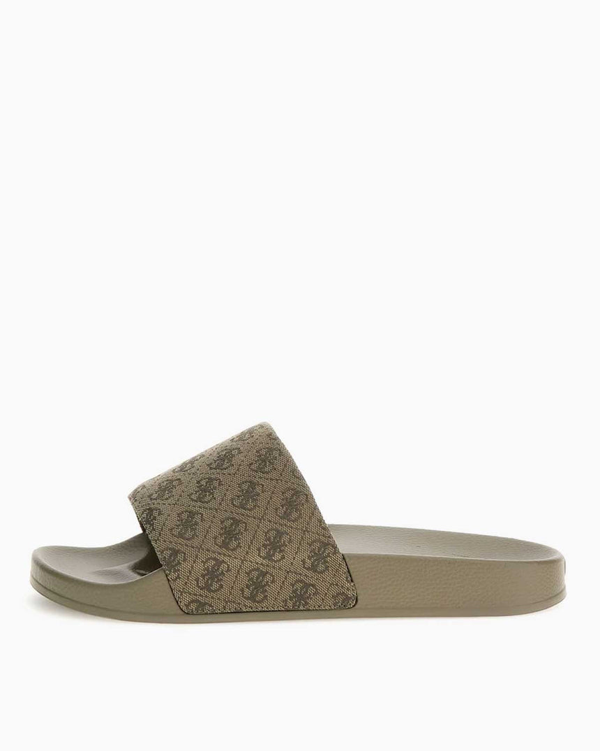Guess Monogram Logolu Terlik Sand Green