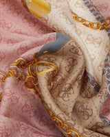 Guess Foulard Textile Logolu Eşarp Rose