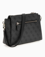 Guess Noelle Compartment Crossbody Çapraz Askılı Çanta Coal Logo