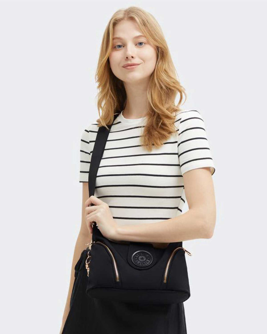 Kipling Sera M Charm Çapraz Askılı Çanta Black Rose
