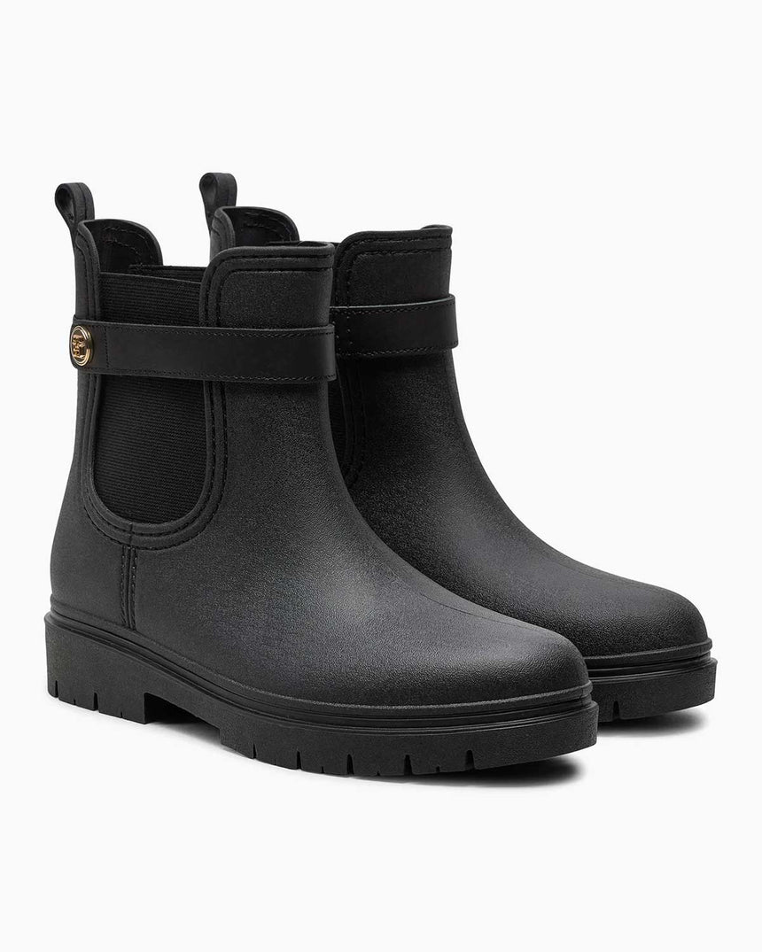 Tommy Hilfiger Stud Rubberised Nautical Rainboot Black
