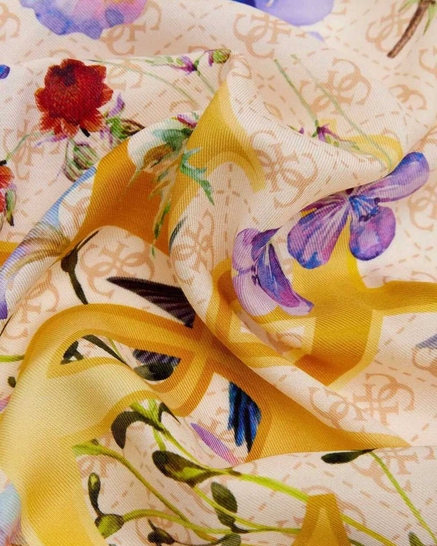 Guess Foulard Textile Eşarp Pink Multi