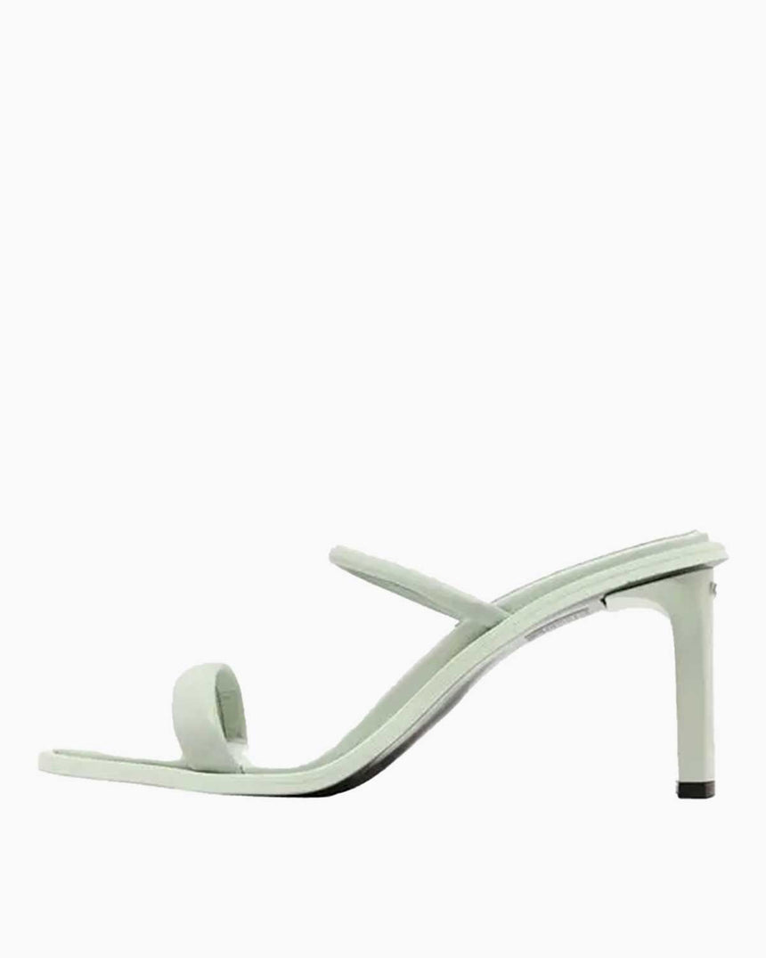 Calvin Klein Heel Mule 70mm Deri Kadın Sandalet Milky Green