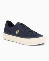 Tommy Hilfiger Linnen Low Top Sneaker Space Blue