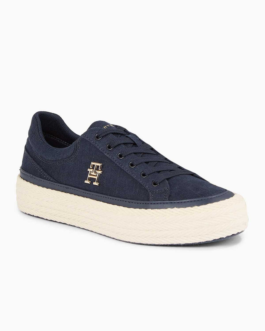 Tommy Hilfiger Linnen Low Top Sneaker Space Blue