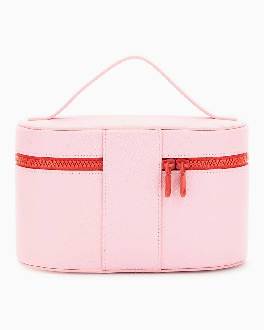 Guess Satchel Tote Logolu Makyaj Çantası Pink Multi