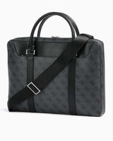 Guess Monogram Baskılı Evrak Çantası Black