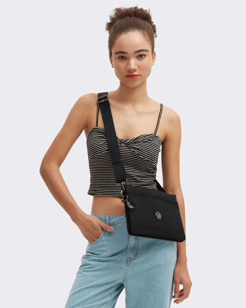 Kipling Riri L Basic Elevated Çapraz Askılı Çanta Endless Black
