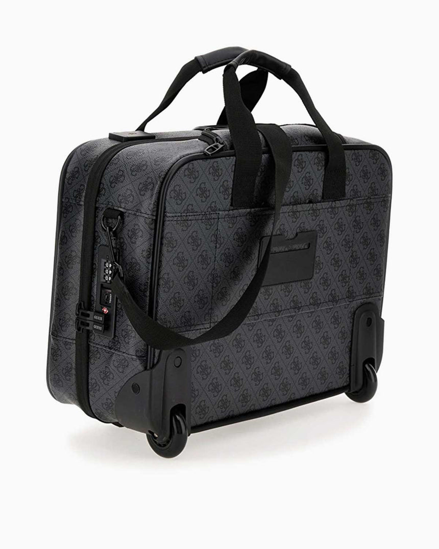 Guess Napoli Trolly Pilot Çantası Dark Black
