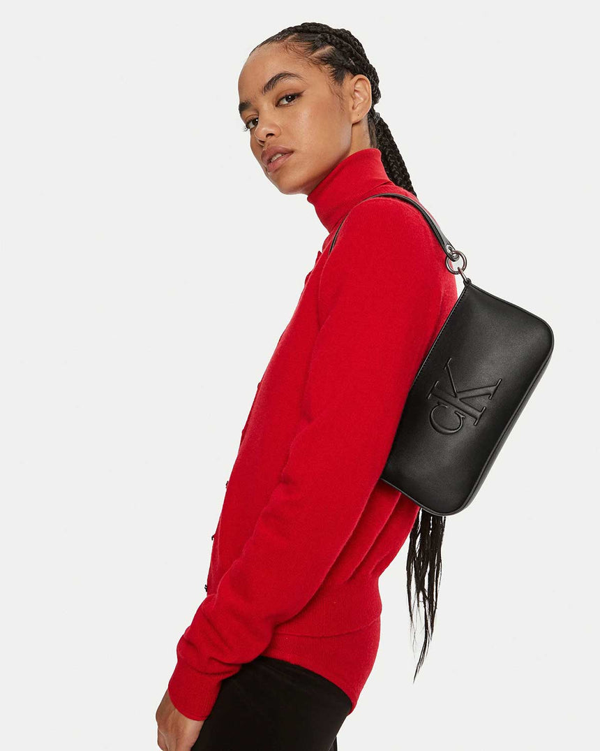 Calvin Klein Sculpted Shoulder Pouch Omuz Çantası Black